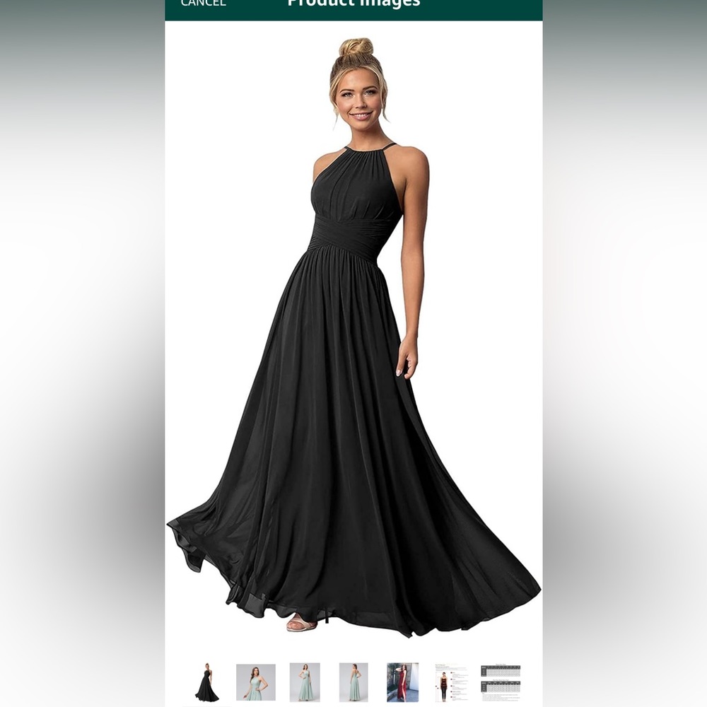Black Halter top maxi dress. Brand new, never worn